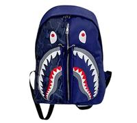 Luqeeg Shark Backpack, Shark Camo Blue Unisex Soft Shell Backpack Handbag, Large Capacity, Waterproof, Adjustable Shoulder Straps, 30*40*13cm