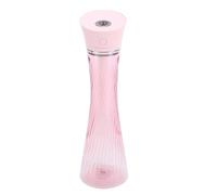 Luqeeg Small Desktop Humidifier, 250ml Quiet Clear Slim Cool Mist Air Humidifier, USB Portable Clear Water Tank Air Diffuser for Bedrooms Indoor Office Car 9.4x2.8in (Pink)