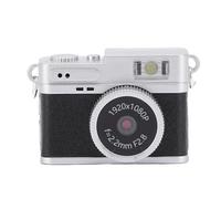 Luqeeg Small Keychain Camera, 1080P 2MP 0.96IN Color Screen 32GB Memory Card Retro Digital Camera with 4 Filters and LED Flash, Portable Cam for Camping Travel (Black)