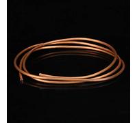 Luqeeg Soft Copper Tube, T2 Copper Round Tubing Coil Pipe, 6mm OD 4mm ID 1mm Thickness, 2m Length with Fine Ductility and Weldability for Electrical Equipment Heat Exchange