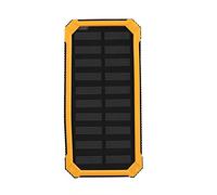 Luqeeg Solar Charger Power Bank, 20000mAh Dual USB Fast Charging Portable Solar Battery Charger External Battery Pack Power Bank Case DIY Kit for Travel Camping Survival Gear (Yellow)