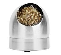 Luqeeg Soldering Tip Cleaner, Solder Iron Cleaner, Soldering Iron Tip with Dome Design, Ideal for Manual Tin Suction, No Water Needed (Silver)