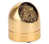 Luqeeg Soldering Tip Cleaner, Solder Iron Cleaner, Soldering Iron Tip with Dome Design, Ideal for Manual Tin Suction, No Water Needed (Gold)