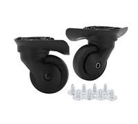 Luqeeg Suitcase Caster Replacement, 1 Pair Swivel Luggage Wheels with Screw, A52 Black Industrial Casters for Repair, PP + PET, 2.0in Wheel Diameter, 2.0oz Unit Count