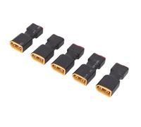 Luqeeg T Plug to XT60 Adapter, 5PCS PC Material Conversion Connector, Tight Connection Adapter with Secure Fit, Ideal for ESC Racing Flying Gear