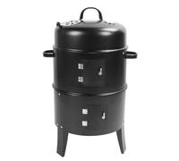 Luqeeg Vertical Charcoal Smoker, 3 in 1 Portable BBQ Grill, Adjustable Vents Visual Window Smoker with Visual Window, Ideal for Outdoor Camping, Cooking, Smoking & Baking