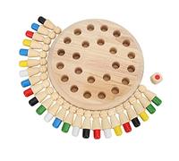 Luqeeg Wooden Memory Matchstick Chess Cognitive Development, Hand Eye Coordination, Problem Solving Skills with Color Matching, Wooden Educational Toy for Kids Family for 36 Months