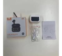 Luqeeg YW08 Wireless BT 5.4 Headset, ANC Ambient Noise Cancellation Headset, 9D Stereo Surround Sound with Smart Touch Color Screen & Charging Case, Ideal for Work, Commute & (Black)