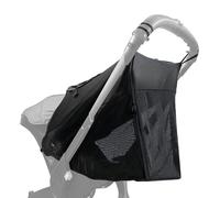 LuQiBabe 360° Full Coverage Stroller Sun & Insect Protection Cover Compatible with Doona Car Seat & Stroller Breathable Anti-UV Sunshade Extension Cover Fit for Doona Stroller Sun Shade Cover - Black