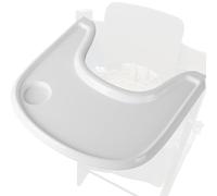 LuQiBabe Baby High Chair Tray Compatible with Stokke Tripp Trapp Chair with Cup Holder - Smooth Surface and Strong Suction - Made with Food-Safe Plastic (BPA BPS BPF Lead and Phthalate Free) - White