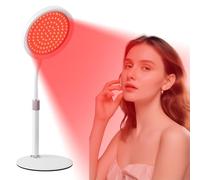 Luqixcey Infrared Lamp, 100 LED Red Light, 3 Wavelengths (660nm, 850nm, 940nm), Adjustable Timer & Brightness, Modern Design, Red, Metal, Plastic