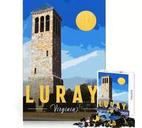 Luray Virginia Tower Jigsaw Puzzles 1000 Piece for Adults Stress Less Stress Relief Home Enjoyable Night Activity (38x26cm)