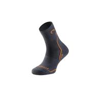 Lurbel Camino Four, Seamless Socks, Walking Socks, Hiking Socks, Breathable Socks and Unisex Socks., Grey/orange, L
