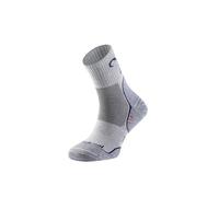 Lurbel Camino Four, Seamless Socks, Walking Socks, Hiking Socks, Breathable Socks and Unisex Socks., Light Grey/Navy, L