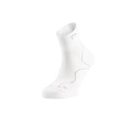 Lurbel Distance Three Unisex Seamless Low Running Socks, Breathable, Anti-Odor and Anti-Blister, with Cushioning for Running, white, L