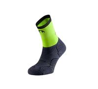 Lurbel Tiwar Five Running Socks, Seamless Socks, Anti-Blister Socks, Breathable Socks, Dark Grey/Pistachio, S
