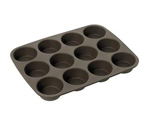Lurch 1-Piece Flexiform American Muffins Baking Tray Silicone, Brown