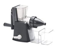 Lurch 200510 "Base&Soul" Slow Juicer/Manual Cold Juicer for Wheatgrass, Vegetables and Fruits with Hand Crank, Grey/White