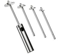 Lurch Veggie Vegetable Corer and Spiralizer with Handle and 4 Different Drill Sizes, Stainless Steel, Silver, 5x17x21 cm