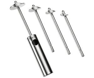 Lurch 220295 Stainless Steel Veggie Drill Vegetable Corer and Spiralizer with Handle, Silver