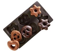 Lurch 65033 17 x 30 cm Silicone Flexi Form Gingerbread Cookies, Brown