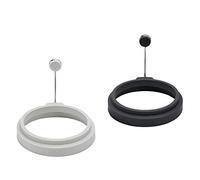 Lurch 70271 Egg Moulds Round Set of 2 100% BPA Premium Platinum Silicone Light Iron Grey