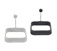 Lurch 70273 Egg Shaper Square Set of 2 100% BPA Premium Platinum Silicone Light Iron Grey