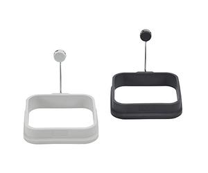 Lurch 70273 Egg Shaper Square Set of 2 100% BPA Premium Platinum Silicone Light Iron Grey