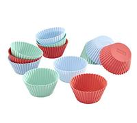 Lurch FlexiForm 83013 Muffin Liners Set of 12 100% BPA- Platinum Silicone Inner Dimensions 6.6 x 3.1 cm Pastel Mix
