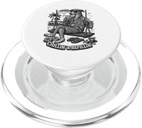 Lurcher chillion drinking ice coffee on a swing b&w DIGOR PopSockets PopGrip for MagSafe