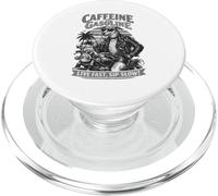 Lurcher drinking ice coffee on a motorbike retro DIGOR PopSockets PopGrip for MagSafe