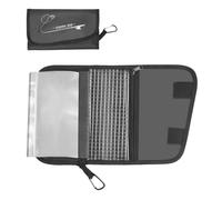 Lure Bag - Waterproof Fishing Tackle Storage Organizer Portable Carrying Bag with Compartments | Spinnerbait Jig Hook Box for Saltwater Freshwater Boat Coastal Fishing (199 She, Black, verwijzen naar