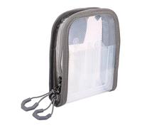 Lure Fishing Gear Storage Bag 6 Grid Portable Squid Jig Lure Hook Storage Case Wooden Shrimp Octopus Egi Plastic Protective Cover Waterproof Fishing Tackle Bag (Grey)