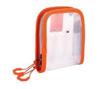Lure Fishing Gear Storage Bag 6 Grid Portable Squid Jig Lure Hook Storage Case Wooden Shrimp Octopus Egi Plastic Protective Cover Waterproof Fishing Tackle Bag (Orange)