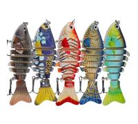 Lure for Bass | Realistic Lure with 7 Joints, Life-like Swimbait Lures | for Salt and Freshwater Ice Pond Shore Kayak Lance Bass Trout Catfish