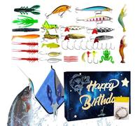 Lure Kit,Lures and Lures Equipment Kit,Valentine Baits | for Trout, Sunperch, Catfish, Salmon, Pike Perch, Salt and , Men, Dad, Dor,