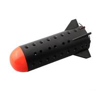 Lure Saving Carp Fishing Feeder Bait Thrower, Large Rocket Spod Bomb Feeder, Black+Red, S Size (S)