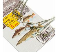 Lure Wire Leader Pike Fishing Traces 28cm 30lb 14kg Sea Tackle (01. 1x5pcs 28cm 14kg Silver Wire Traces Big Fish)