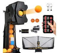 LURECAQING Ping Pong Ball Machine with 9 Spin Modes, Adjustable Speed 4-40m/s, Ball Recycling System, Removable Ball Channel, 7 Angle Settings & 300+ Ball Capacity for Table Tennis Practice