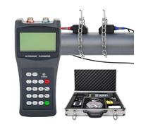 LURECAQING Portable Handheld Ultrasonic Flow Meter, Clamp on Flow Meter, Peak Flow Meter with M2 Transducers for Copper/PVC etc., Pipe DN50-700mm,-30~160°C