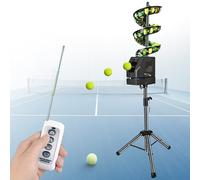 LURECAQING Tennis Practice Device with Triangular Base, Remote Control, Tennis Ball Launcher Machine, Adjustable Speeds, Oscillating Left & Right, Suitable for All Ages Luxurymodel