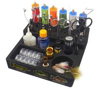 LURELINK Fly Tying Tool Caddy Organizer-Essential for Fly Tying Stations & Fishing Tool Organizer, Holds 20 Thread Spools with 10 Accessory Boxes