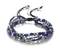 LUREME Bohemian Boho Stackable Beaded Bracelets for Women Multilayers Stack Beads Bracelet Colorful Charm Handmade Jewelry(bl003562), 人工塑料珠, no gemstone
