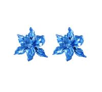 lureme Oversized Vintage Flower Stud Earrings for Women - Pearl Satin Shine Alloy Statement Jewelry for Parties(er006439), One Size, Metal, No Gemstone