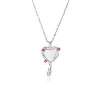 LUREME Vintage Boho Fairy Necklace - Magic Mirror & Heart Pendant for Women, Enchanted Jewelry Gift (nl006358), Standard, Copper, No Gemstone