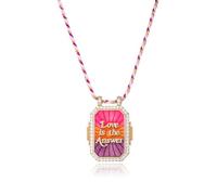 LUREME Vintage Tarot Necklace - Gold Enamel Pendant with Zircon for Women, Hope/Love/Eye Shining Charm Jewelry (nl006355), Standard, Copper, No Gemstone
