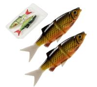 Lures for,2 Pieces Simulated Soft Lures, Multifunctional Swimmers - for Saltwater Freshwater Ice Shoreline Camp Night Pond Kayak Trout Catfish Crappie