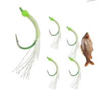 Lures for Lures, Set of 5 Artificial Phosphorescent Baits | 4.5 cm Lure with Reflective Tail - for Night and Daytime in Freshwater Perch, Catfish, Pike and