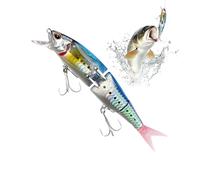 Lures for Perch, Multisection Design Hooks | Artificial Floating Baits with Embedded Glitter - for Men and Women Beginners Fans for Trolling in Pond Lake Stream