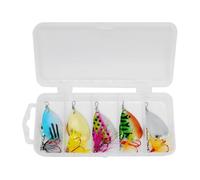 Lures for Saltwater | 5 Pieces Freshwater Lures with Hooks,Glitter Bait Suitable for Catfish, Pike, Pike, Perch in Lakes, Rivers, from the Shore and Kayak Trolls